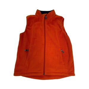 LL Bean Vest Boy/Girl Size 14/16 Orange With Blue Lining